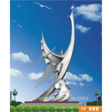 stainless steel outdoor abstract bird statue